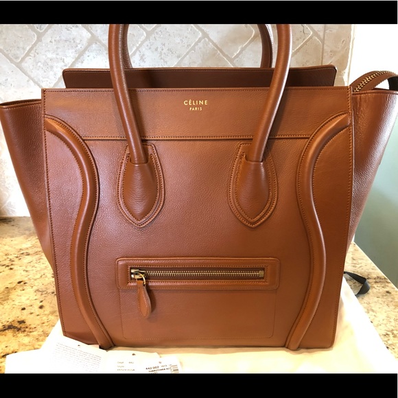 Celine Handbags - Celine Luggage Mini Caramel Baby Grained Calfskin
